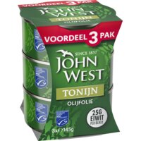Een afbeelding van John West Tonijn in olijfolie 3-pack