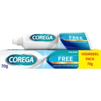 Een afbeelding van Corega Free kleefcrème gebitsprothese voordeel
