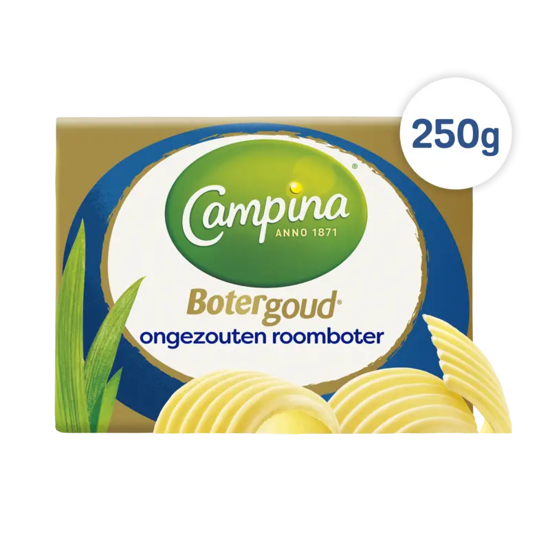 Campina Botergoud ongezouten roomboter