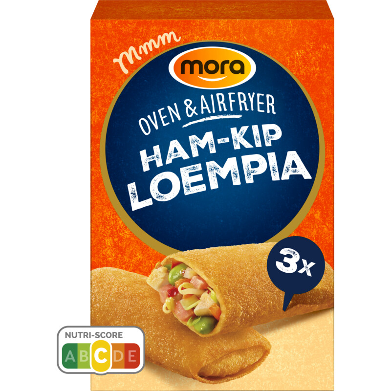Een afbeelding van Mora Oven & airfryer ham-kip loempia's