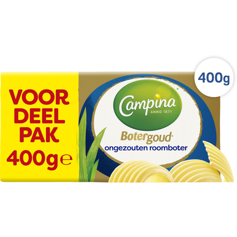 Een afbeelding van Campina Botergoud roomboter ongezouten voordeel