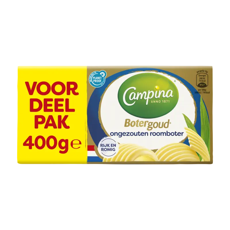 Campina Botergoud roomboter ongezouten voordeel