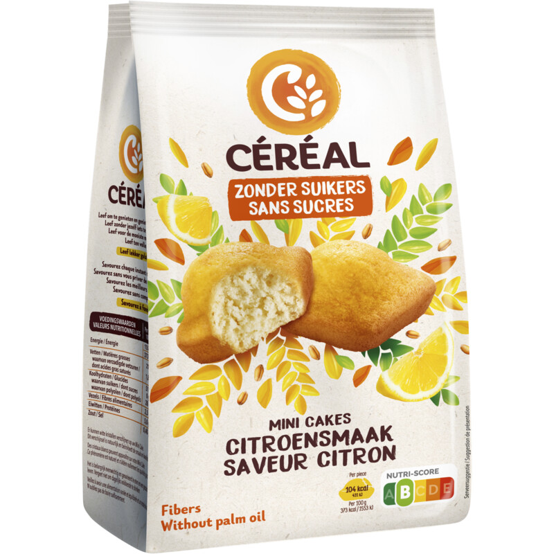 Een afbeelding van Céréal Mini cakes citroensmaak zonder suikers