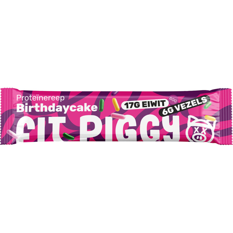 Een afbeelding van Fit Piggy Proteïnereep birthdaycake