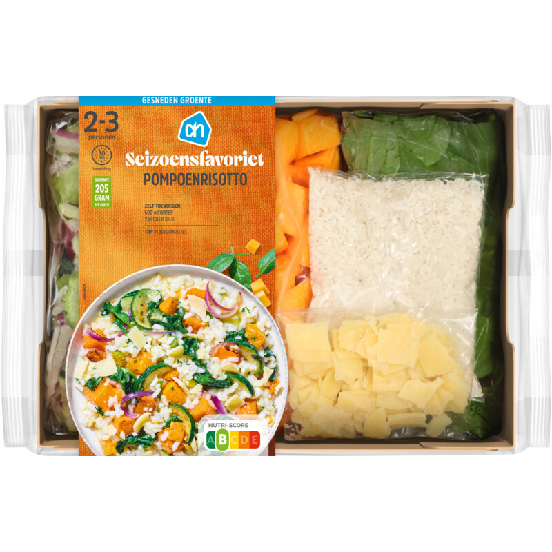 Een afbeelding van AH Gesneden verspakket pompoen risotto