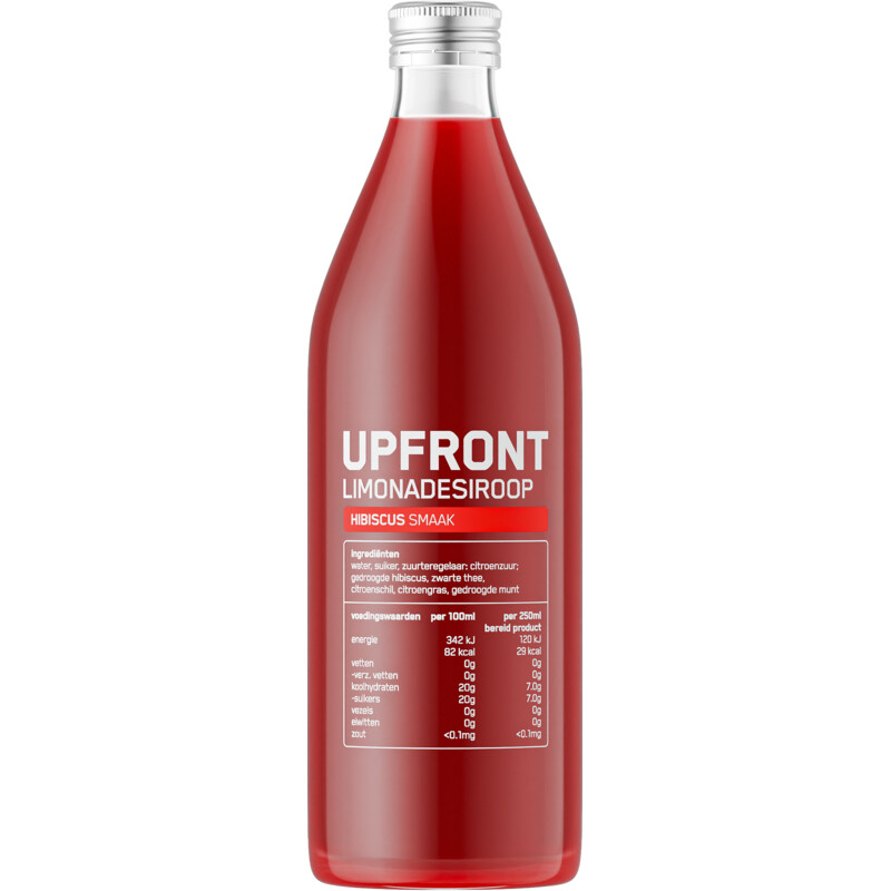 Een afbeelding van Upfront Limonadesiroop hibiscus smaak