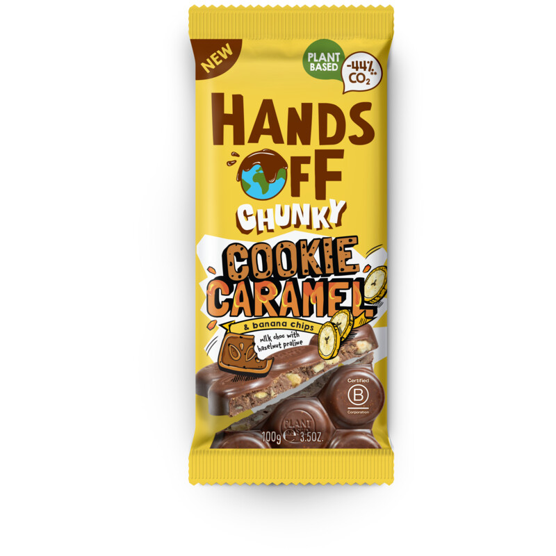 Een afbeelding van Hands Off Reep chunky cookie caramel