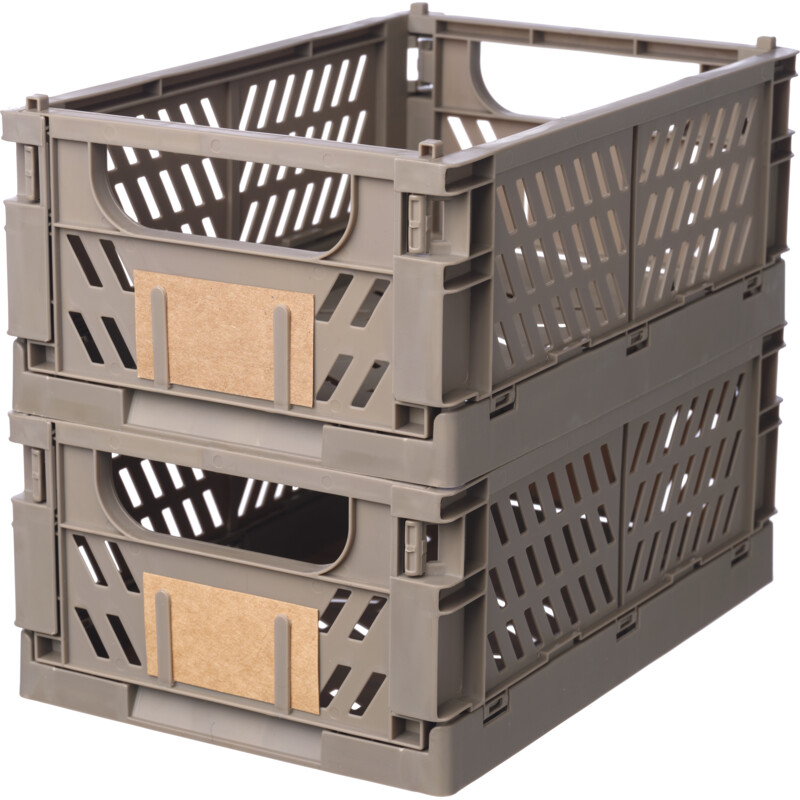 Een afbeelding van Day Opbergkratjes bruin 25x16,5x10cm