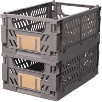 Een afbeelding van Day Opbergkratjes antraciet 25x16,5x10cm