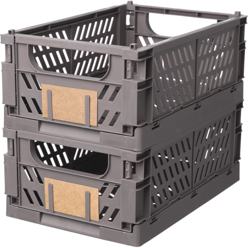 Een afbeelding van Day Opbergkratjes antraciet 25x16,5x10cm