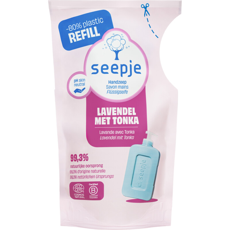 Een afbeelding van Seepje Handzeep lavendel met tonka navulling