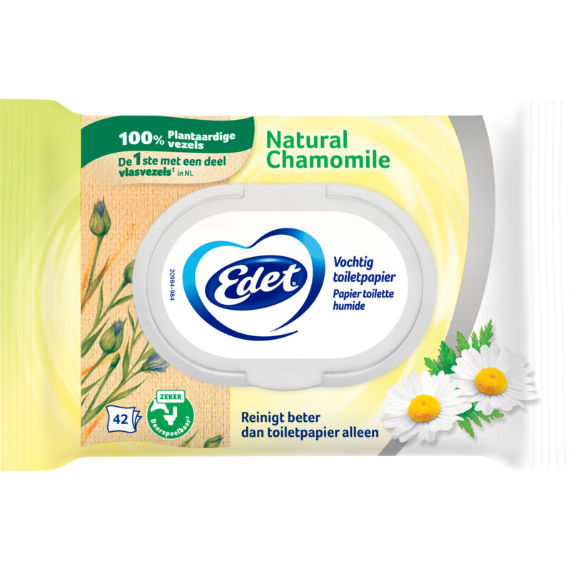 Een afbeelding van Edet Kamille vochtig toiletpapier