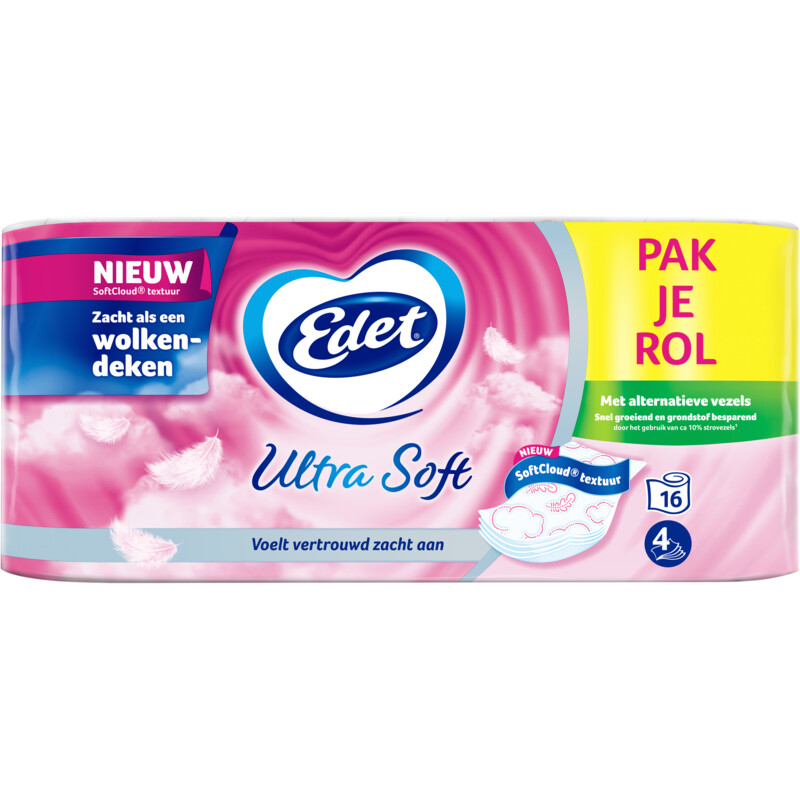 Een afbeelding van Edet Ultra soft toiletpapier stro voordeelpak