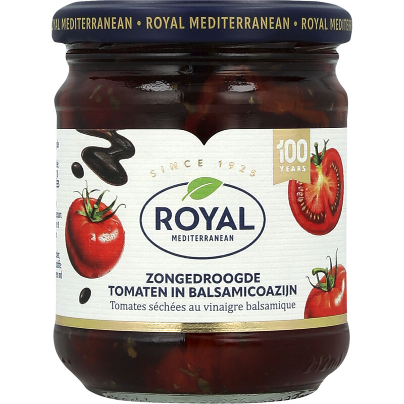 Een afbeelding van Royal Zongedroogde tomaten in balsamicoazijn