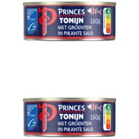 Een afbeelding van Princes tonijnstukken met groenten 2-pack