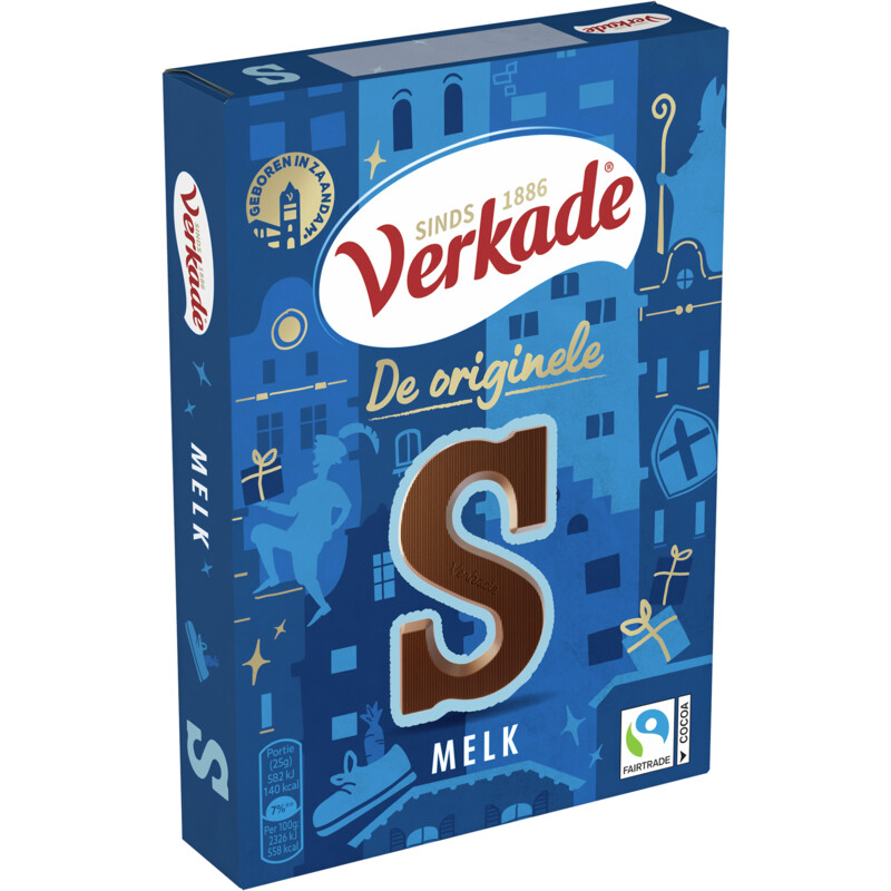 Een afbeelding van Verkade Chocoladeletter melk