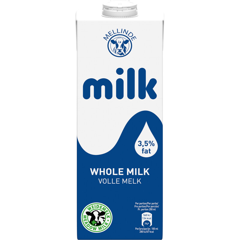 Een afbeelding van Mellinde Houdbare volle melk pak bel