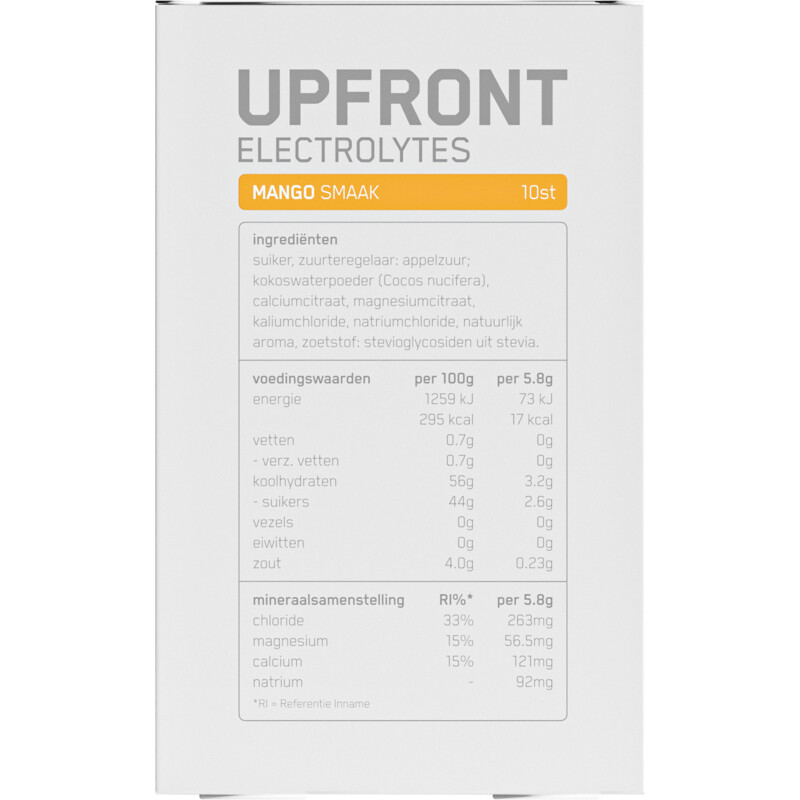 Een afbeelding van Upfront Electrolytes mango smaak