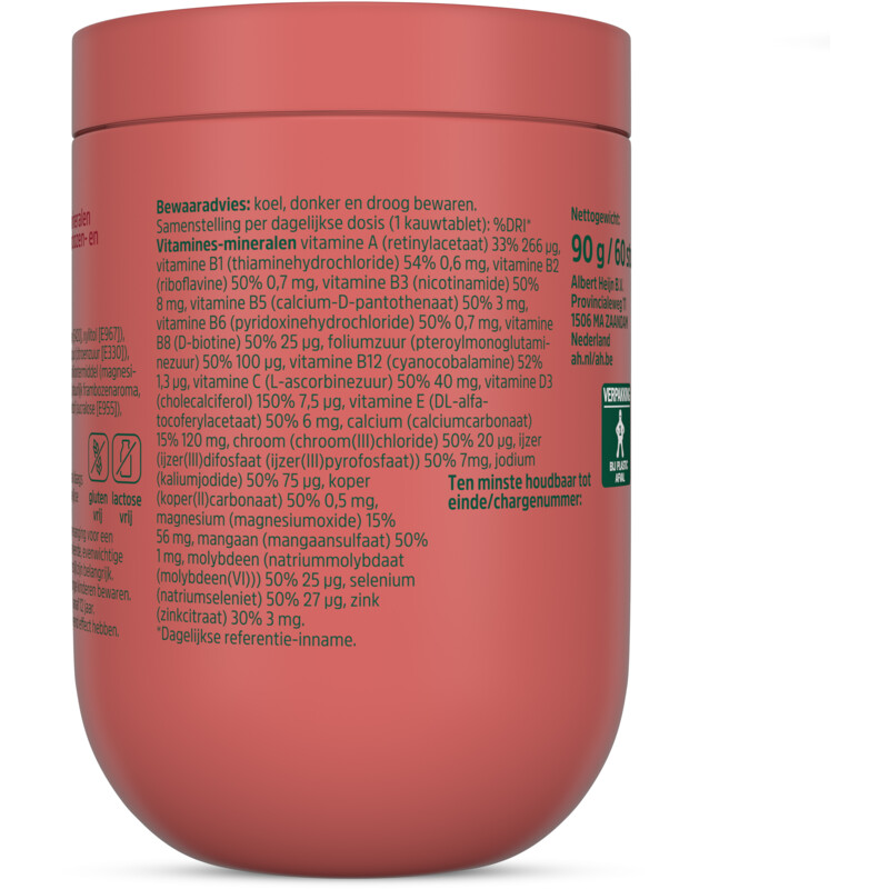 Een afbeelding van Care Multi alles-in-1 kauwtabletten framboos
