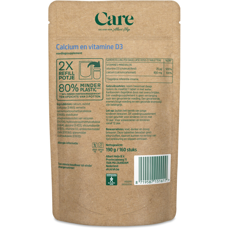 Een afbeelding van Care Calcium & vitamine D3 navul