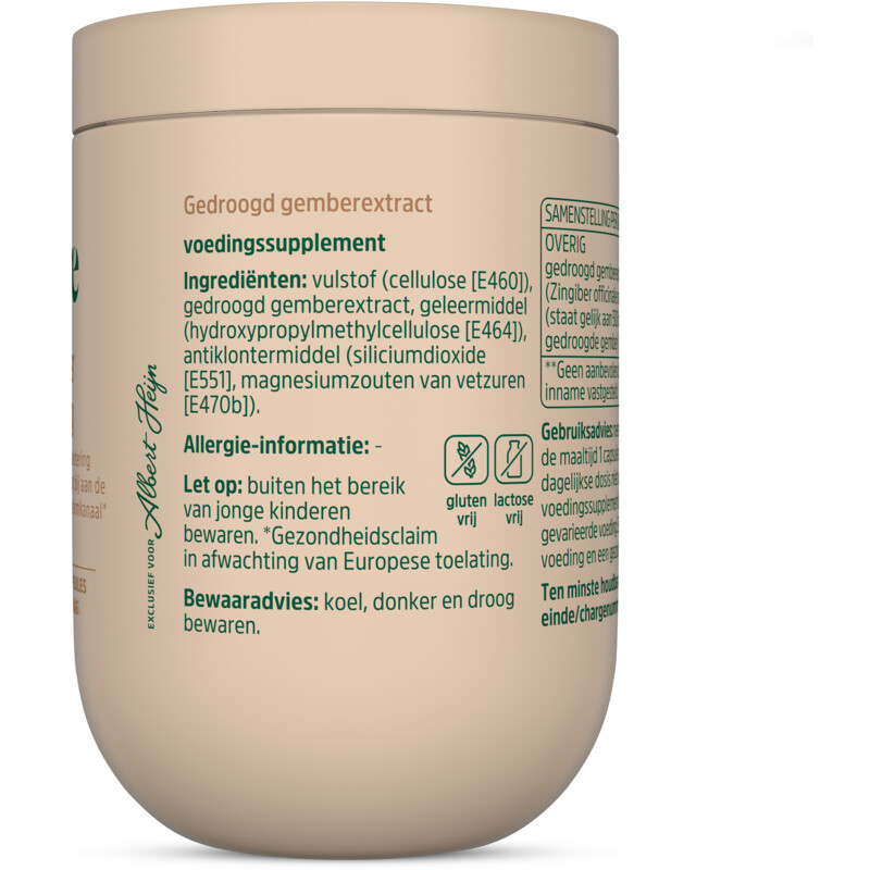 Een afbeelding van Care Gemberpoeder 500mg