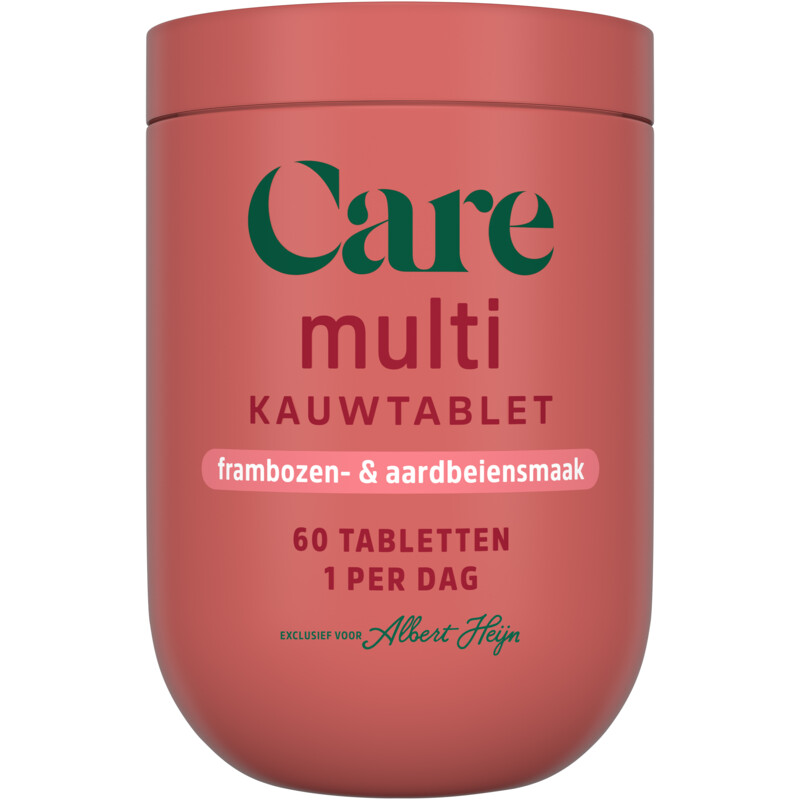 Een afbeelding van Care Multi alles-in-1 kauwtabletten framboos