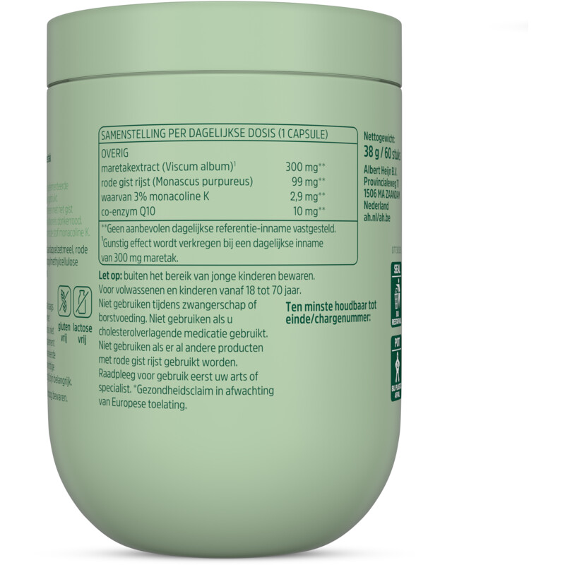 Een afbeelding van Care Rode gist rijst, Q10 & maretak