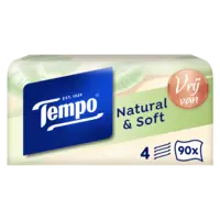 Tempo Natural & soft box 4-laags zakdoeken