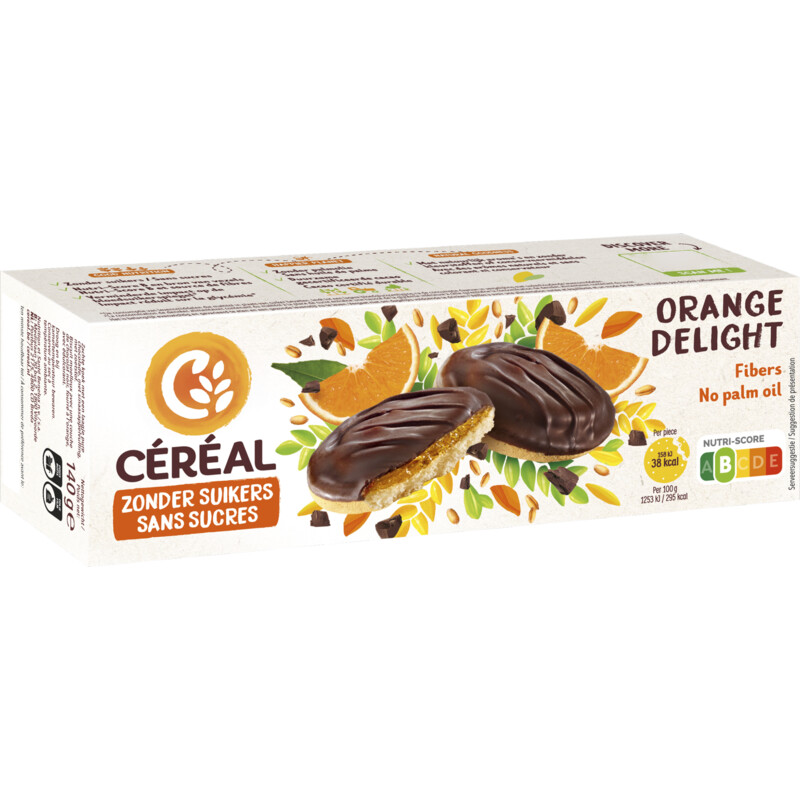 Een afbeelding van Céréal Orange delight koek zonder suikers bel