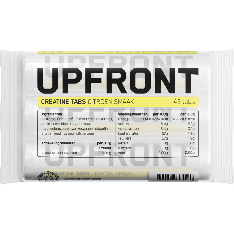 Een afbeelding van Upfront Creatine tabs citroen