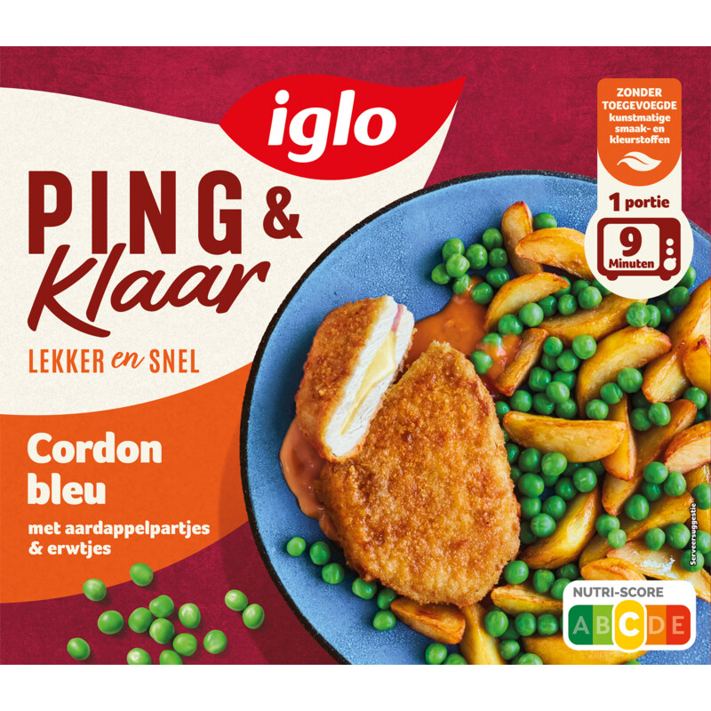 Een afbeelding van Iglo Ping & klaar cordon bleu