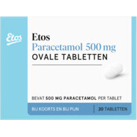 Een afbeelding van Etos Paracetamol ovale tabletten 500 mg
