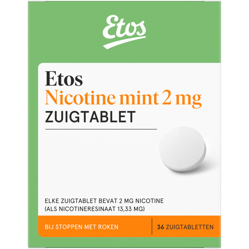 Een afbeelding van Etos Nicotine zuigtabletten mint 2 mg