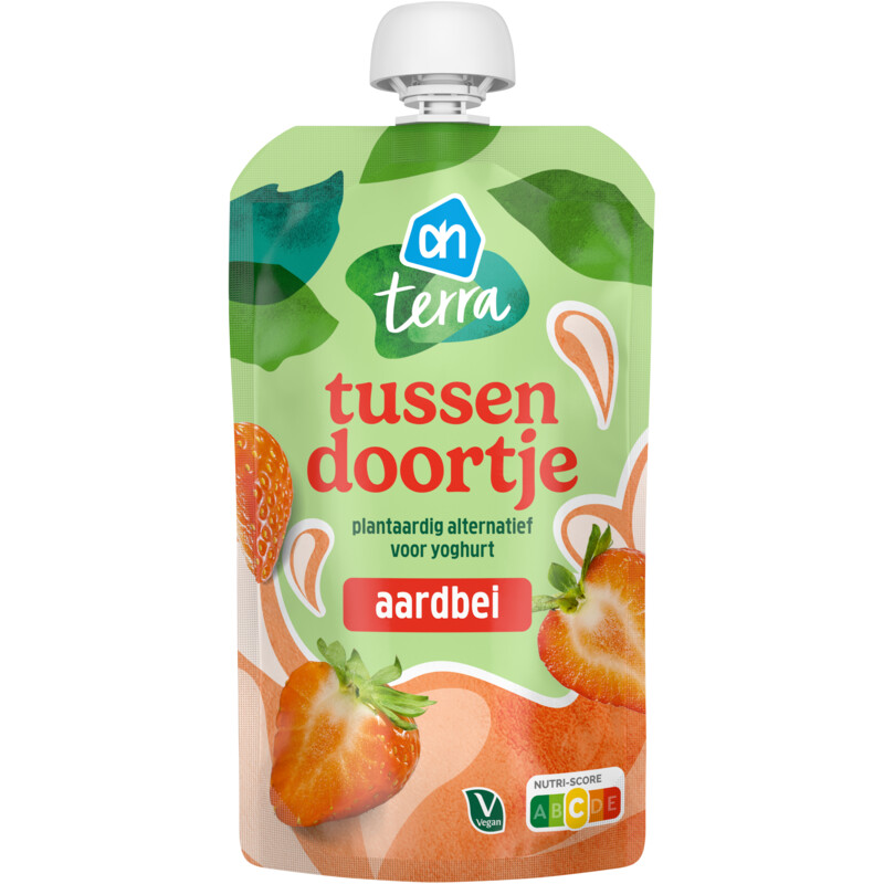 Een afbeelding van AH Terra Plantaardig tussendoortje aardbei