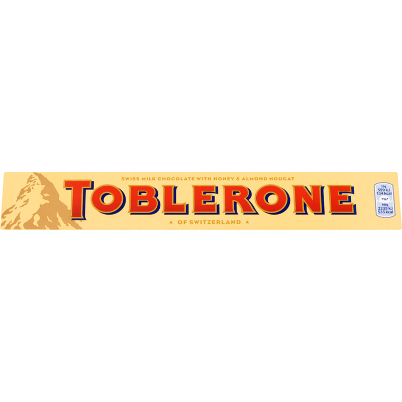 Een afbeelding van Toblerone Chocoladereep melk amandelnougat