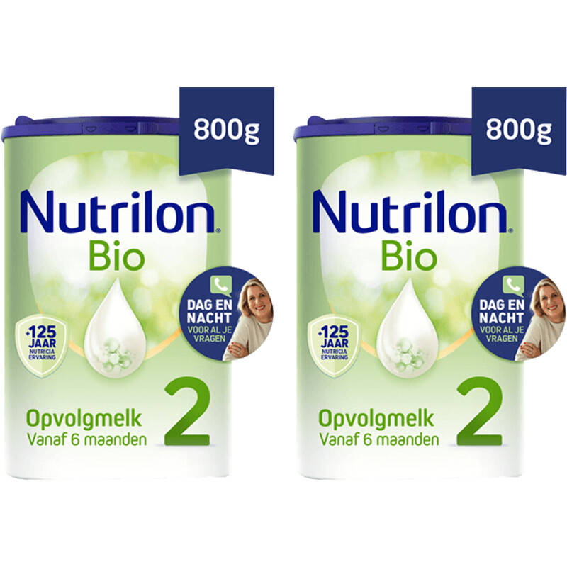 Een afbeelding van Nutrilon Bio 2 opvolgmelk 6+ maanden 2-pack