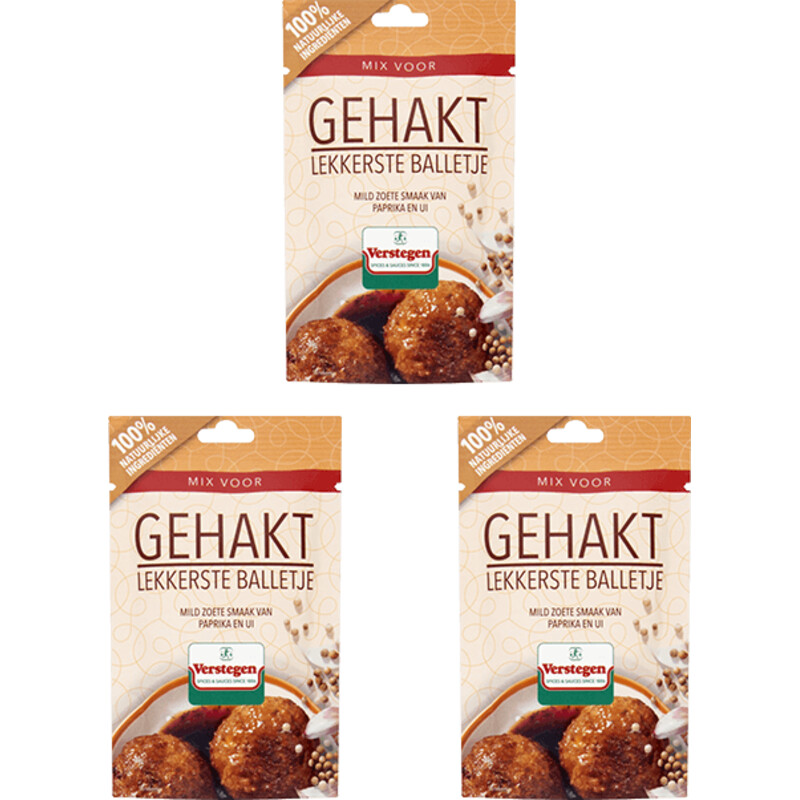 Een afbeelding van Verstegen Gehaktmix lekkerste balletje 3-pack