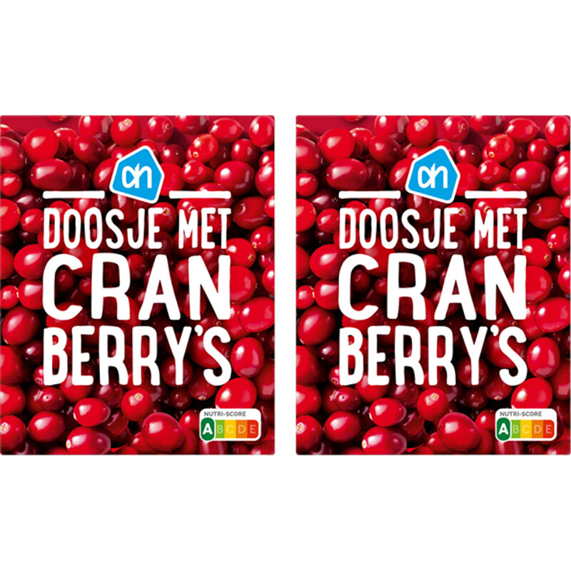 Een afbeelding van AH Doosje met cranberries 2-pack