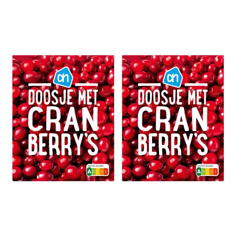 Doosje met cranberries 2-pack