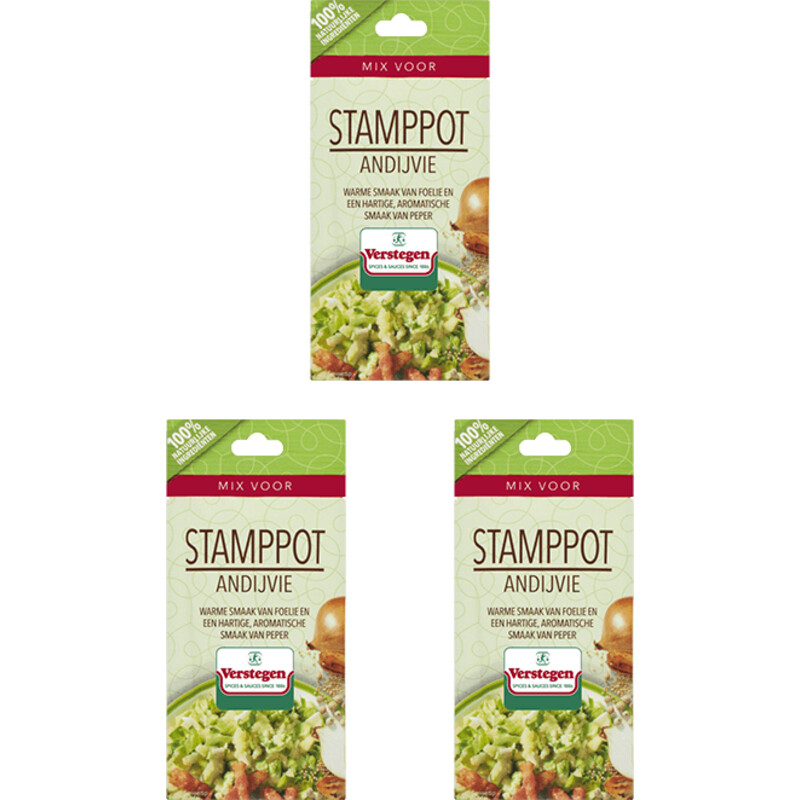 Een afbeelding van Verstegen Kruidenmix voor andijviestamppot 3-pack