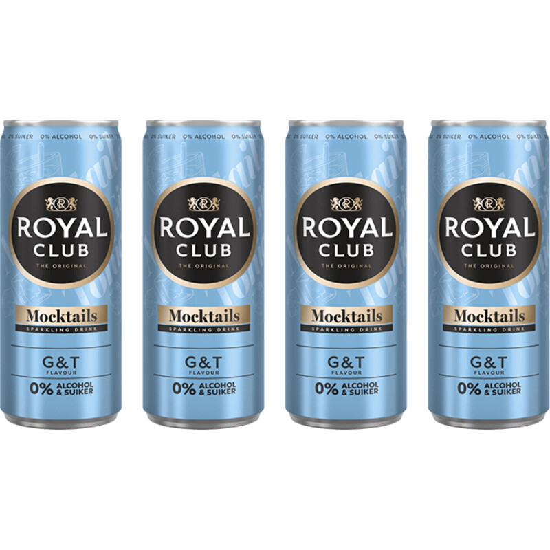 Een afbeelding van Royal Club Gin Tonic 0% 4-pack