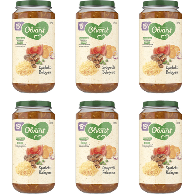 Een afbeelding van Olvarit Spaghetti bolognese 15m+ 6-pack
