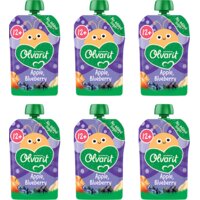 Een afbeelding van Olvarit Knijpfruit appel blauwe bes 12m+ 6-pack