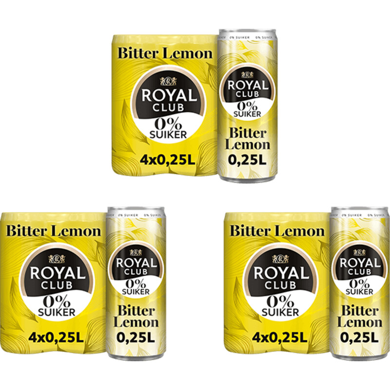 Een afbeelding van Royal Club Bitter lemon 0% suiker 12-pack