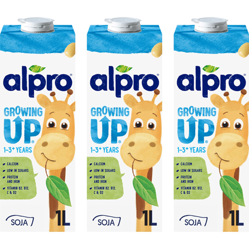 Een afbeelding van Alpro Groeidrink soya 1-3+ jaar 3-pack