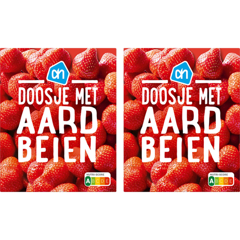 Een afbeelding van AH Doosje met aardbeien 2-pack