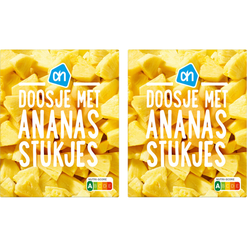 Een afbeelding van AH Doosje met ananas stukjes 2-pack