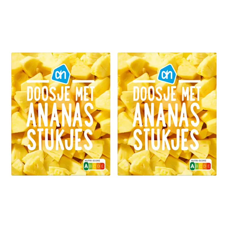 Doosje met ananas stukjes 2-pack
