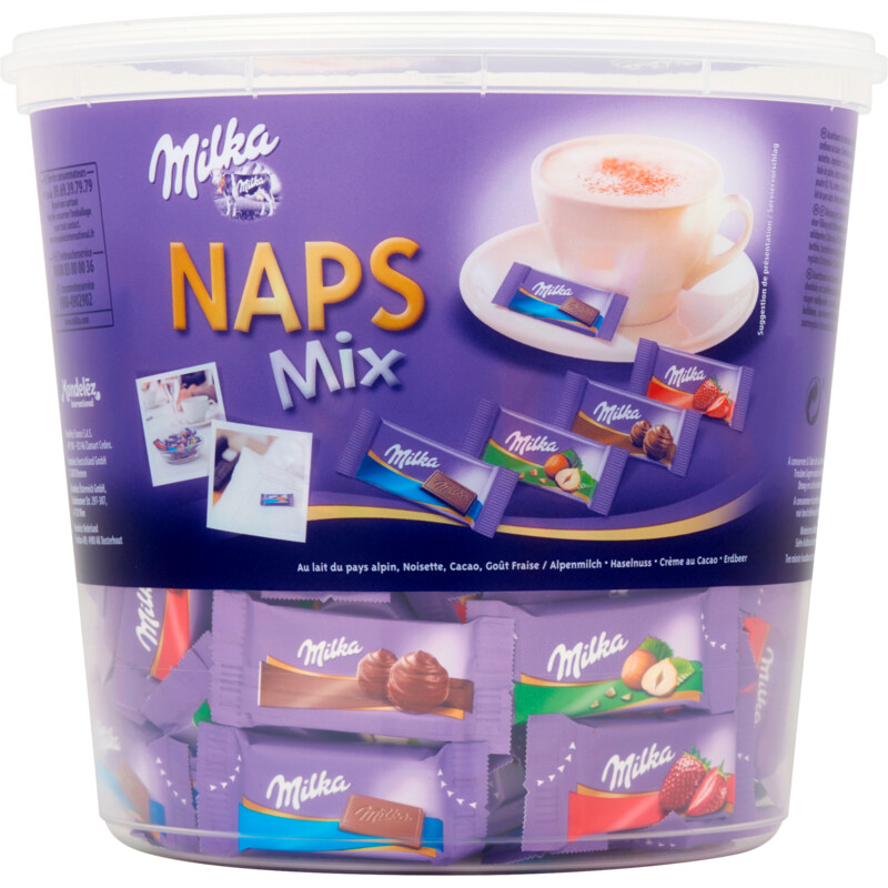 Een afbeelding van Milka Horeca mixbox chocolade naps