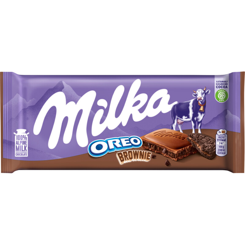 Een afbeelding van Milka Chocoladereep Oreo brownie